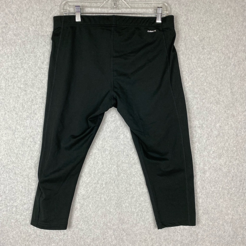 Adidas Climalite Capri Workout Pants Sz XL Black - Picture 2 of 10
